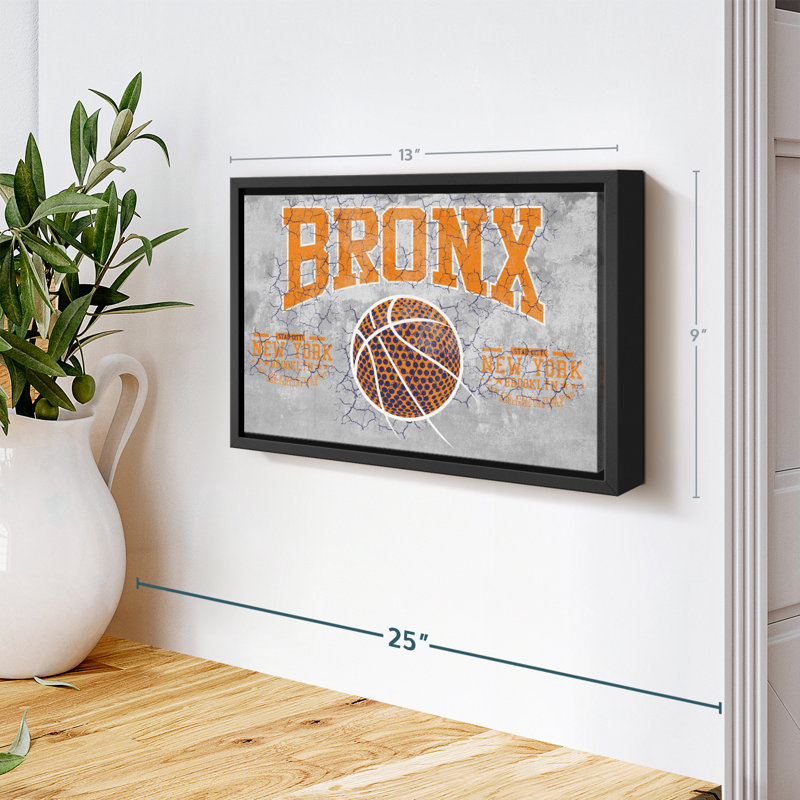 «Bronx NY Basketball Canvas Print», H 9 po x l 13 po