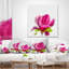 Fleur de magnolia rose pleine fleur - coussin à imprimé floral-30743809-30743813
