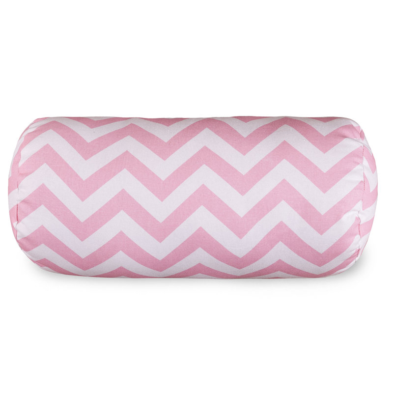 Coussin en coton à chevrons, Rose bonbon