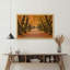 Art mural sur toile en bois naturel pour salon, chambre à coucher, bureau ou vestibule - décoration murale décorative avec sentier d'automne-129297626-129297629
