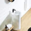 Lavabo de salle de bain à piédestal à surface solide