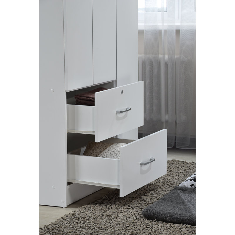Armoire 3 portes Blankenship, Blanc