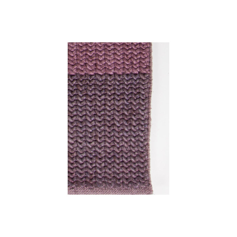 Tapis de zone mauve tissé à la main Faynett, 5 pi x 7 pi 6 po