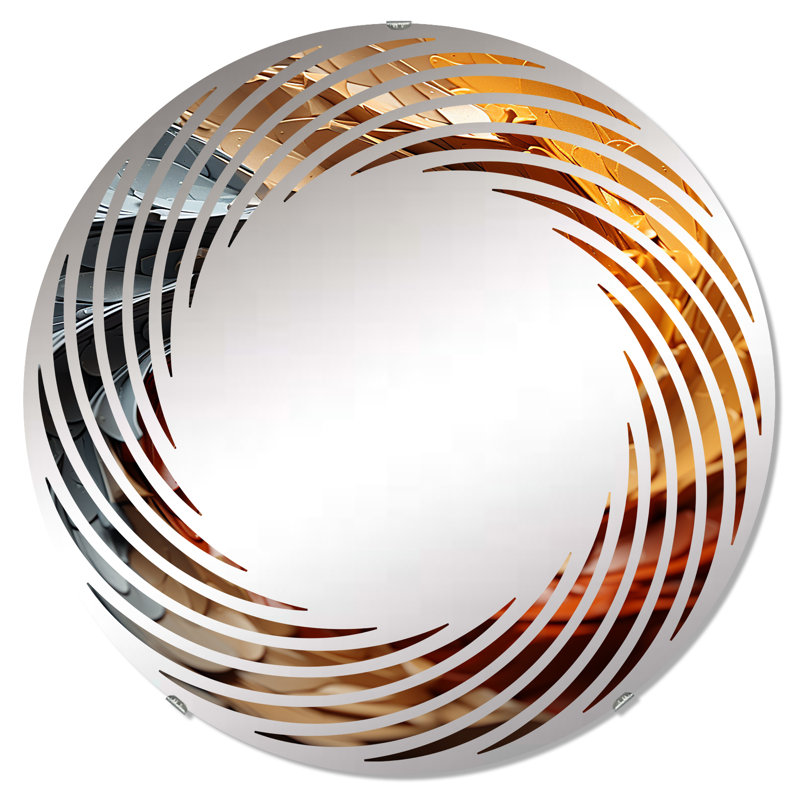 Infernal Infflection Spiral III - Miroir mural en spirale MIR106097 C, 31,4 po x 31,4 po