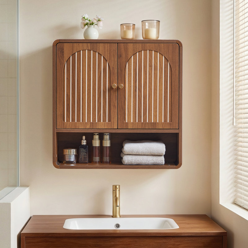 Armoire murale de salle de bain, Noyer