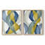 Impression horizontale encadrée de bandes horizontales I - Prêt à accrocher - Aucun clou requis-2027559757-2027559766