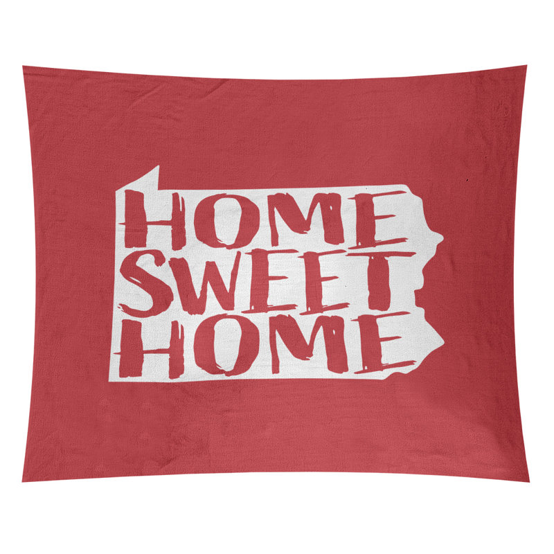 Tapisserie Home Sweet Pennsylvania, Rouge, H 80 po x l 68 po