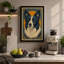 Border Collie Portrait Retro - Wrapped Canvas-1065480168-1065480171