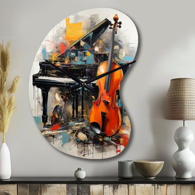 Grande sculpture musicale multicolore
