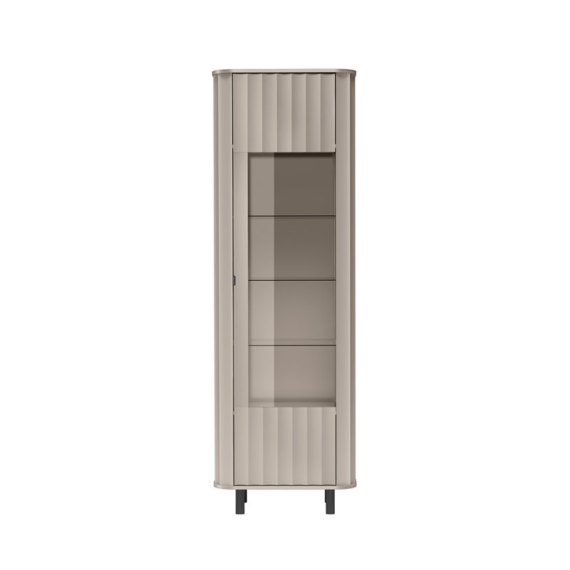 Teviston 65 cm W Display Cabinet, Clay Grey