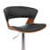 Riggleman Mid-century Swivel Adjustable Height Bar Stool with Open Back in Faux Leather, Wood, Metal