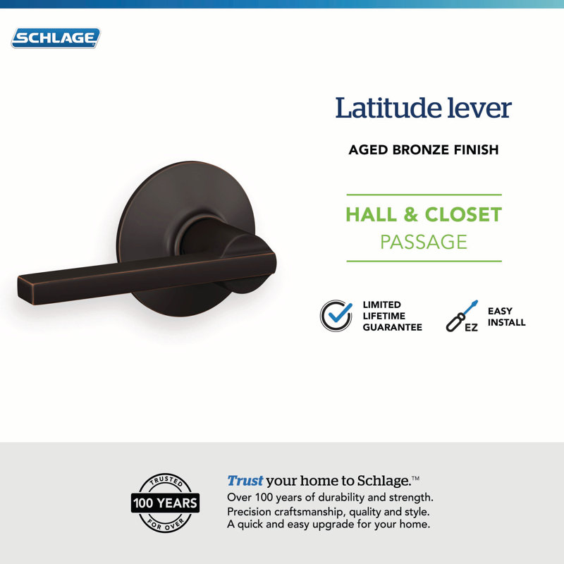 Serrure pour garde-robe Latitude, Bronze vieilli