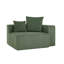 Méridienne rembourrée en velours côtelé avec coussin-174217564