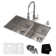 Standart PRO™ 33" L x 19" W Double Basin Undermount Kitchen Sink with Faucet