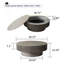 Table basse ronde avec rangement caché et motif cannelé gris-133774152-133774196