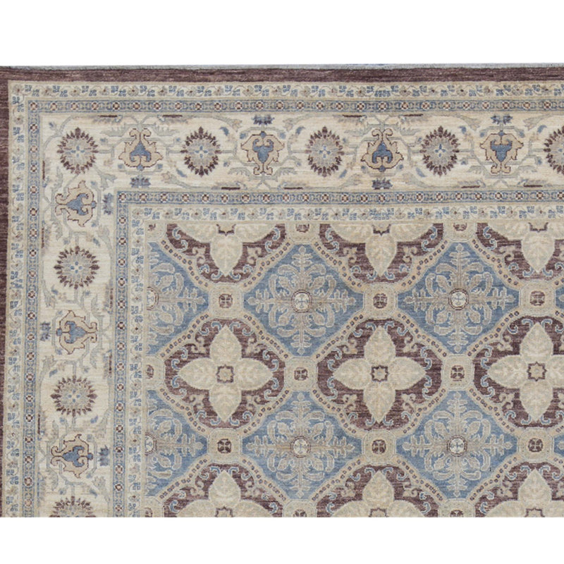 Ziegler Wool Oriental Area Rug in Brown/Beige/Blue