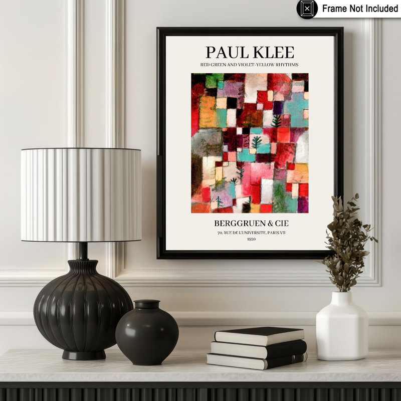 Paul Klee - Rythmes rouge-vert et violet-jaune, Unframed, Affiche, 24"H x 32"W