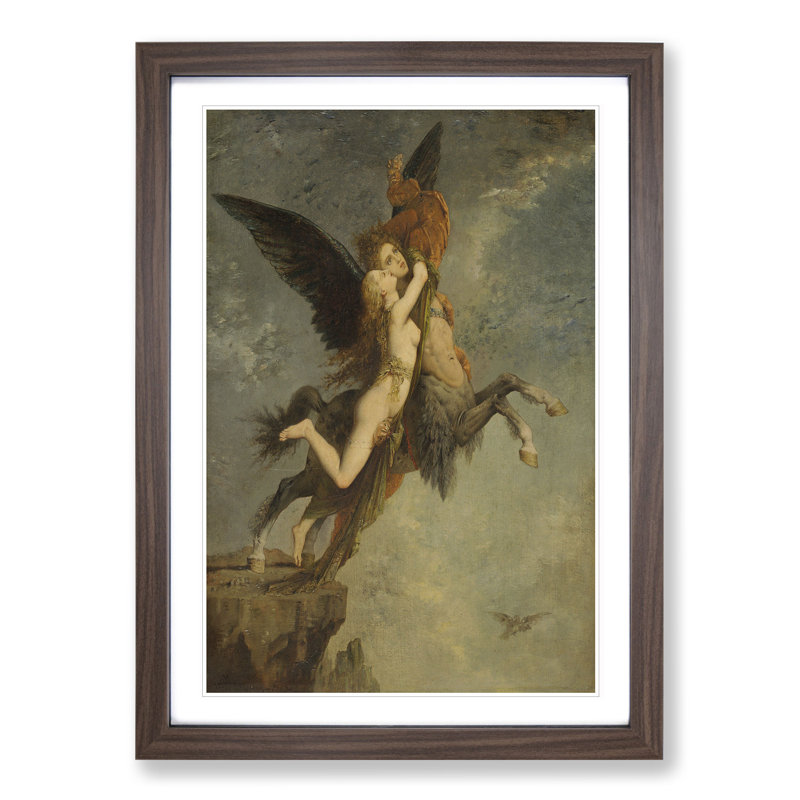 The Chimera by Gustave Moreau - Picture Frame Painting, Walnut Framed, 36cm H x 27cm W x 2cm D