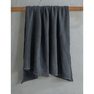 Luxurious Waffle Pure Cotton  Throw Blanket - Washed Stone Cotton - Ultra Soft And Cozy Blanket - Lightweight And Breathable Bedding For Ultimate Comfort