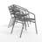 Chrisoula Modern Aluminum Slat Back Stacking Patio Chairs-986429790
