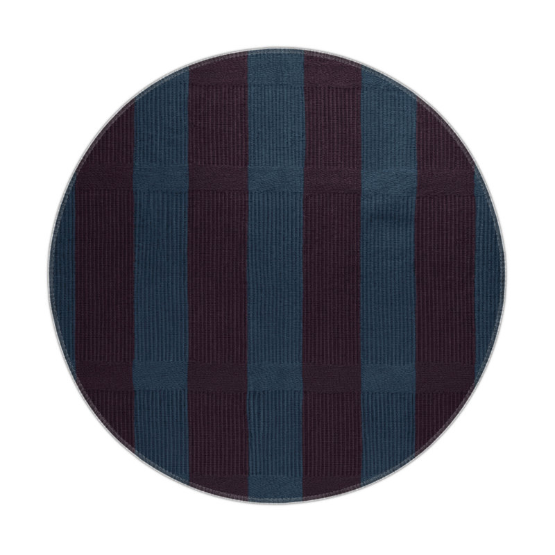 Tapis intérieur / extérieur mauve à carreaux, Rectangle 5 pi x 7 pi