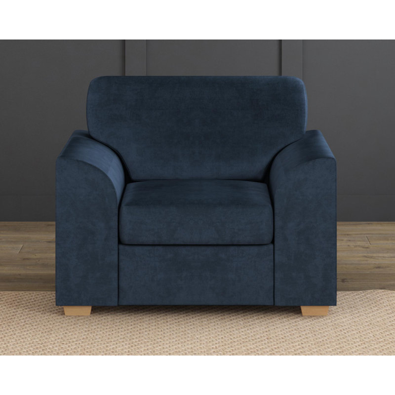 Upholstered Armchair, Royal Blue