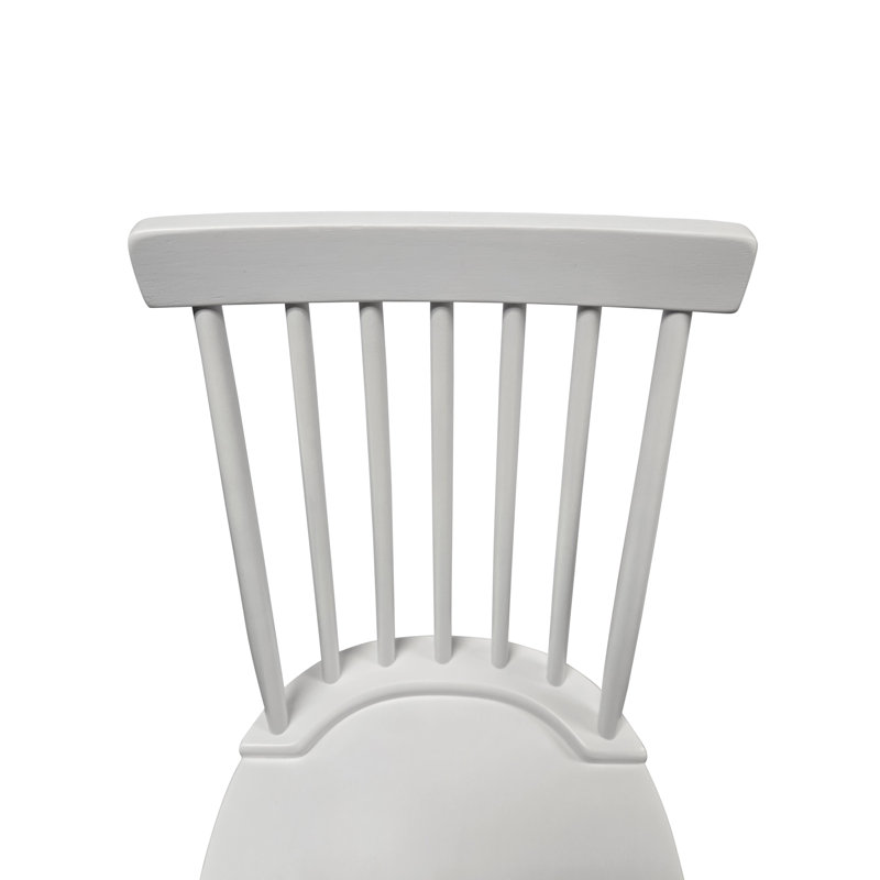 Elegant White 17 Inch Wide 36 Inch High Dining Chair with Contoured Seat Comfort, White