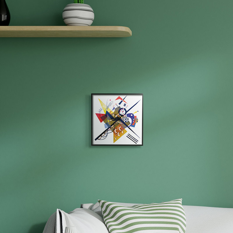 Peinture traditionnelle abstraite, motifs de formes ludiques par Wassily Kandinsky - impression, H 12 po x l 12 po x P 1,5 po