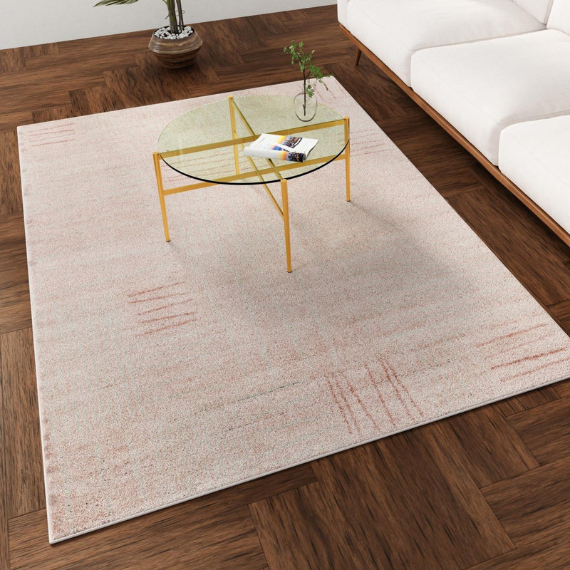 Tapis géométrique en polypropylène tissé à la machine Anaka, Rectangle 4 pi 1 po x 6 pi 1 po