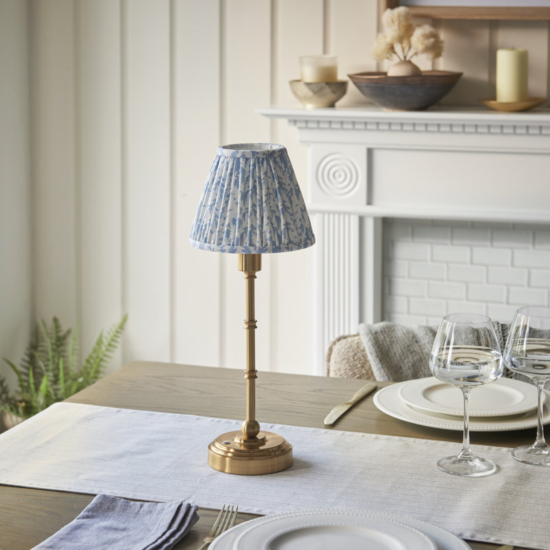 Burley Rechargeable Metal Table Lamp, Shell Bay Blue
