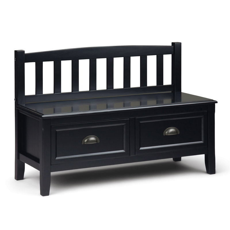 Banc de rangement pour hall d'entrée avec tiroirs - Noir, Noir
