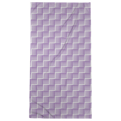 Serviette de plage à rayures tressées classique