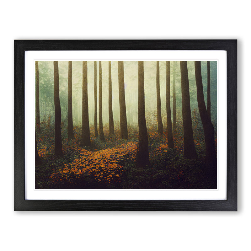 Joyful Forest - Single Picture Frame Print, Black, 25cm H x 34cm W x 2cm D
