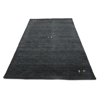 Tapis Gabbeh tissé à la main sans perte, 100% laine, de couleur unie, résistant à la décoloration et aux taches, durable
