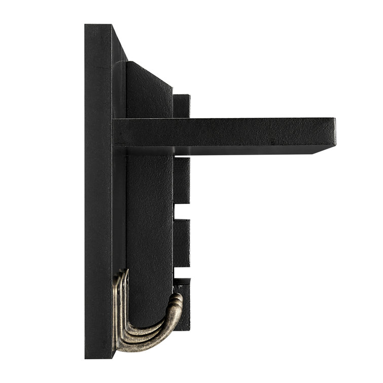 Hines Wall Mail Organizer with Key Hooks Dotted Line Finish: Black