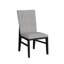 Chaise d'appoint Santoyo avec tissu gris en noir (2 par boîte)