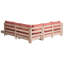 Garden Corner Sofa 5 Seater MARETTIMO Certified Acacia Wood Red-296697896