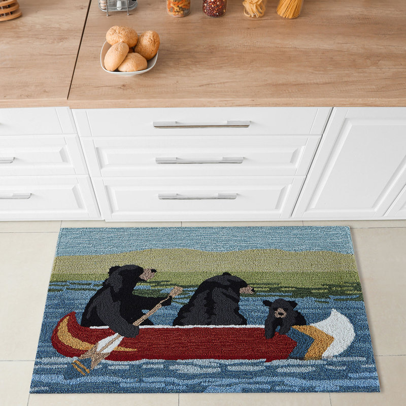 Inessa Polyester Kitchen Mat, Rectangle 1'8" x 2'6"