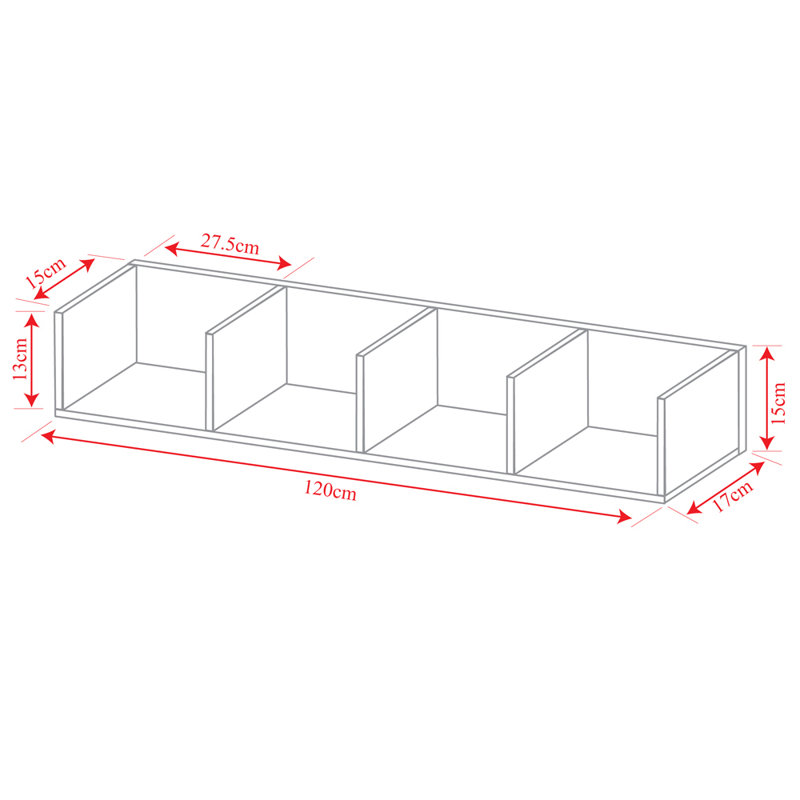 Bassett Floating Shelf, Oak