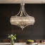 Lustre 5 lumières moderne en cristal 5 pouces avec abat-jour tambour en cristal pour îlot de cuisine-94696708