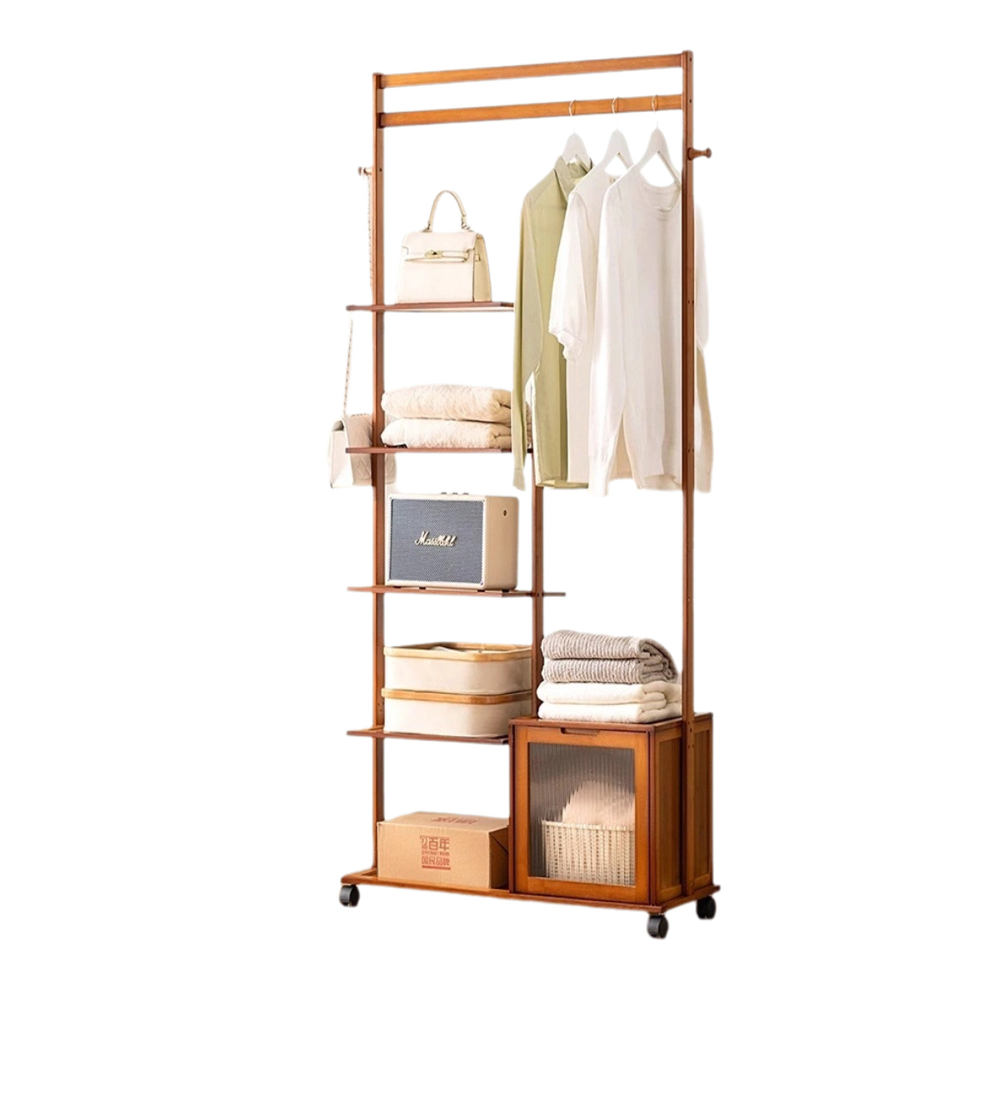 Latitude Run® Cloak Rack Bedroom Vertical Simple Hanging Racks | Wayfair