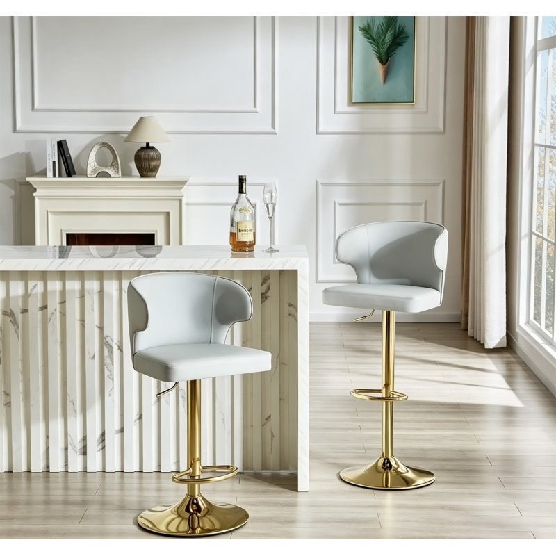 Chaise de bar moderne rotative réglable, 2 pièces