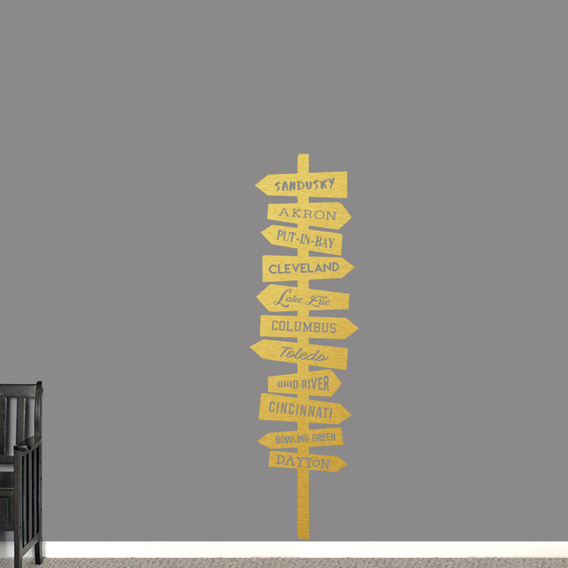 Non-Wall Damaging Wall Decal, Gold