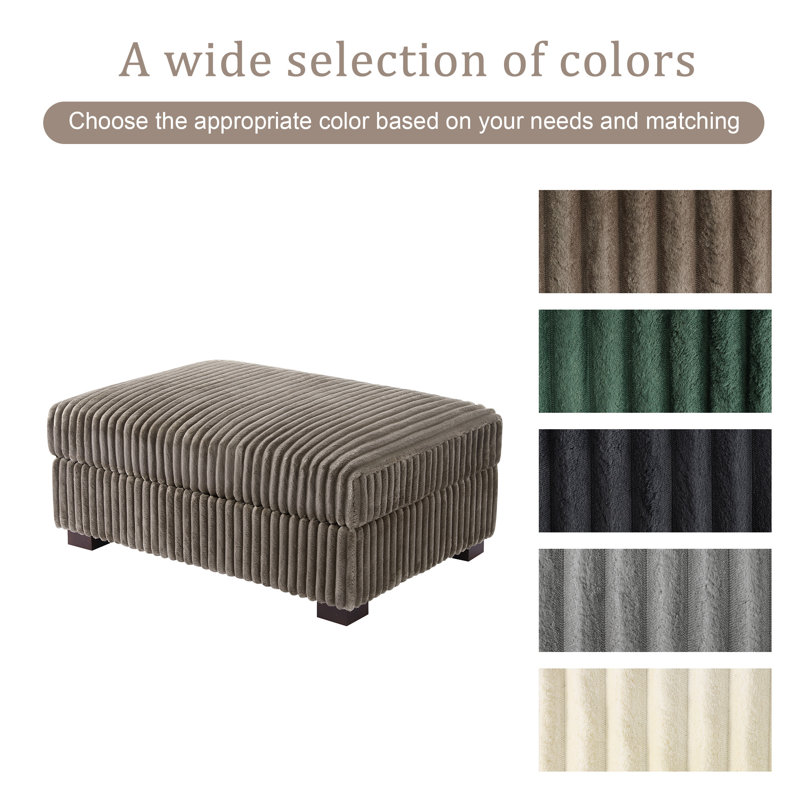 41.75cm Wide Rectangle No Ottoman, Light Brown
