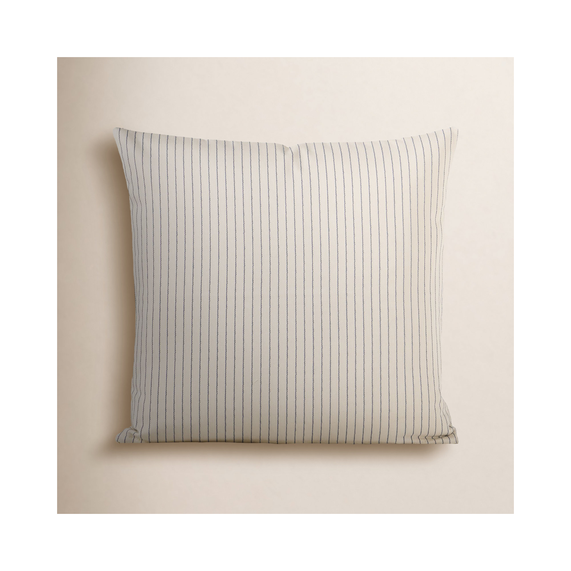 Hadwyn Geometric Cotton Throw Pillow, Chambray, Feather, Square 20"