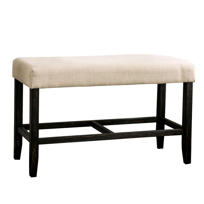 Brule Cotton Upholstered Bench, Ivory