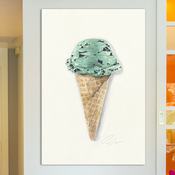 Mint Chip - Print, 26" H x 18" W x 1.5" D, Wrapped Canvas, No Mat