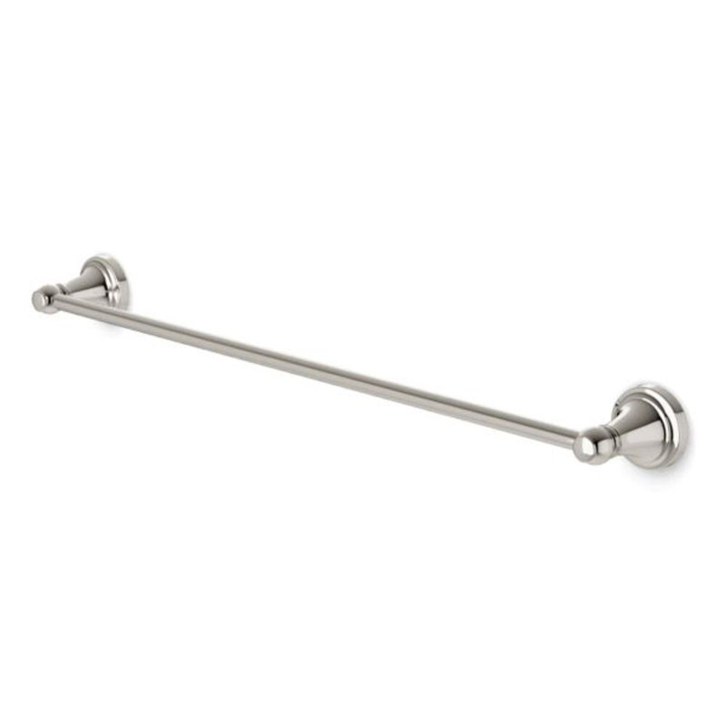 Brass 1 - Bar Wall Towel Bar, 2.13" H x 24" W x 2.75" D, Polished Nickel