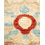 Tapis ivoire noué à la main unique 9 pi 1 po x 11 pi 4 po Vanyu Eclectic