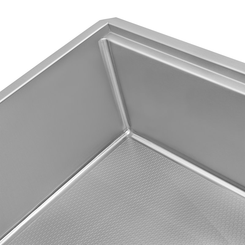 Ruvati Hex Bottom Workstation Scratch Resistant Embossed Kitchen Sink Stainless Steel, 19" L x 30" W